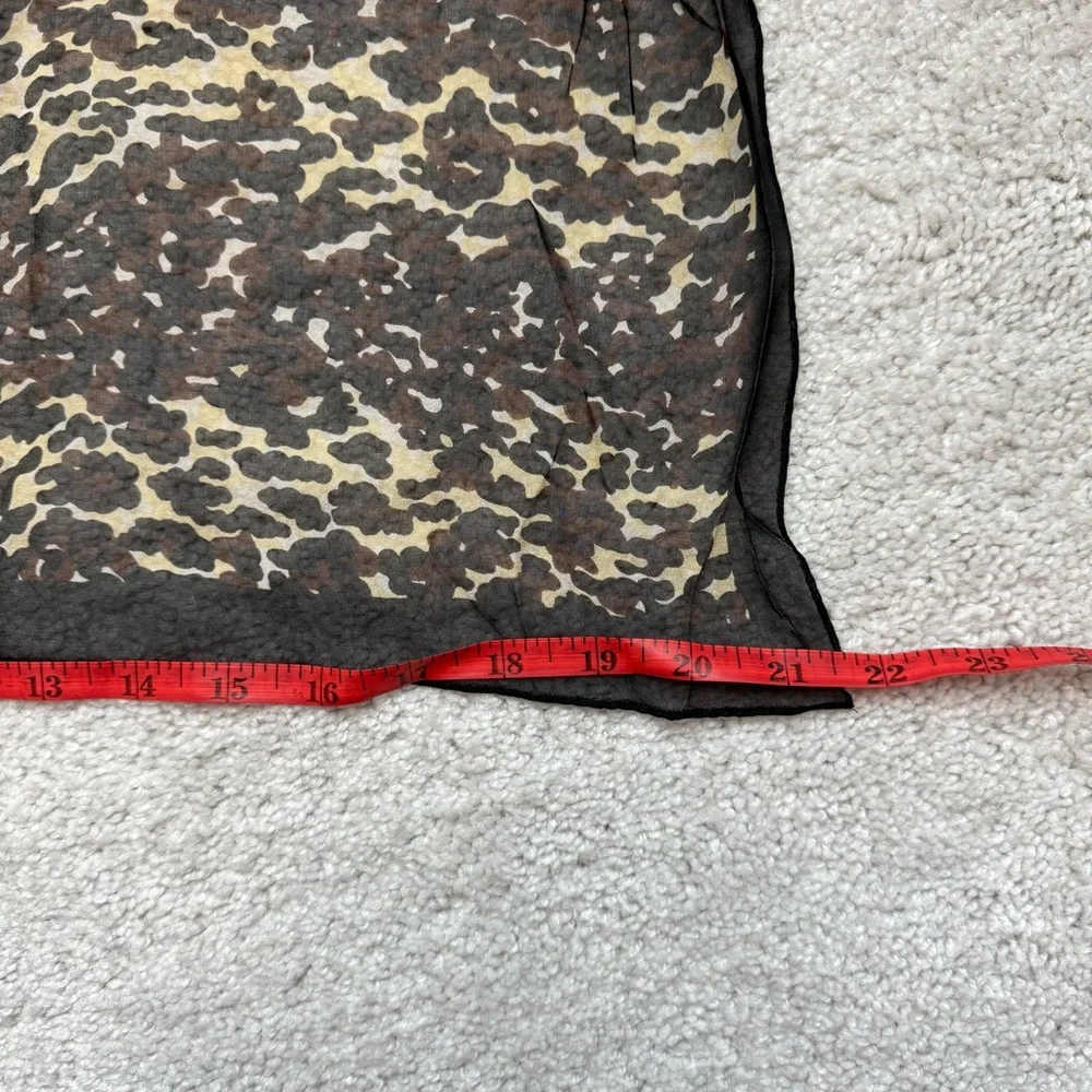 Echo Women's Silk Camo Print Scarf - Black, Brown, and Tan 21.5*21.5 - Picture 5 of 5